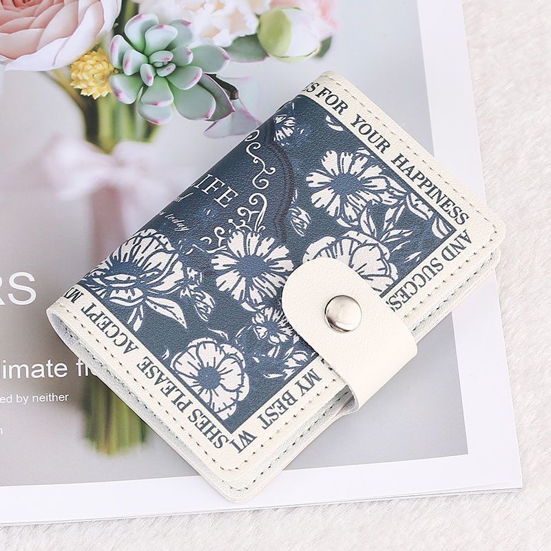 Floral Design Compact Wallet Bowlift
