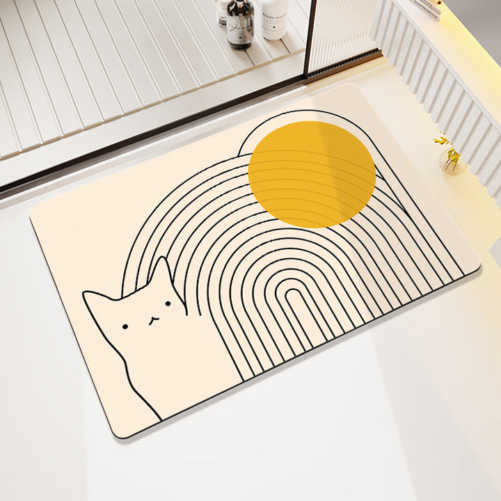 Geometric Patterned Anti-Fatigue Bath Mat Bowlift