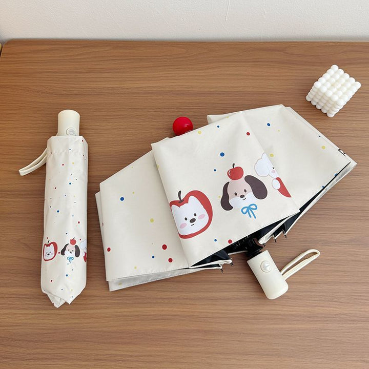 Women's Folding Umbrella with Cute Animal Designs Bowlift