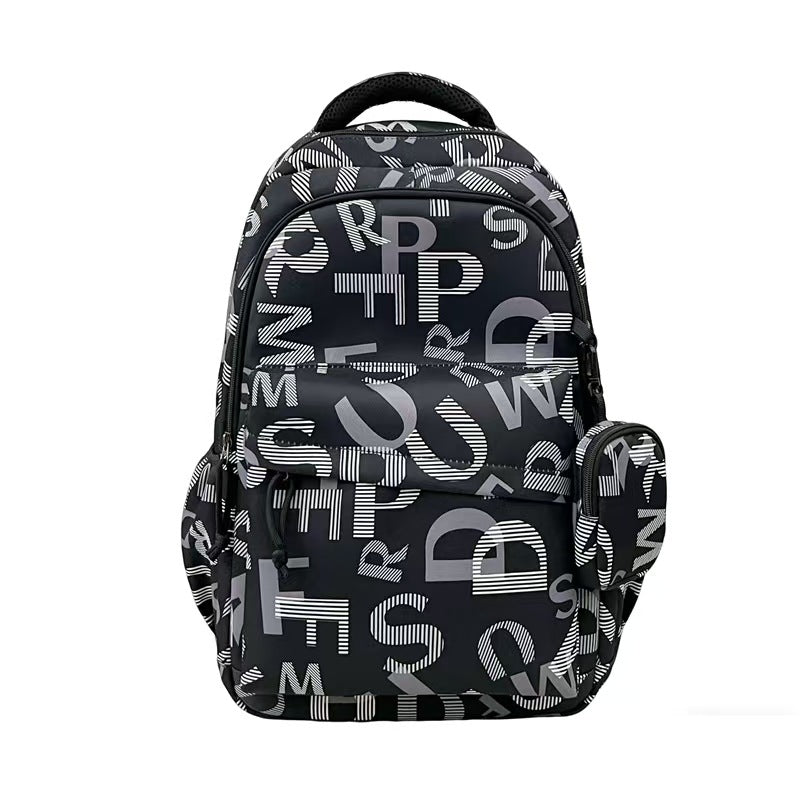 Stylish Graphic Lettered Backpack Bowlift
