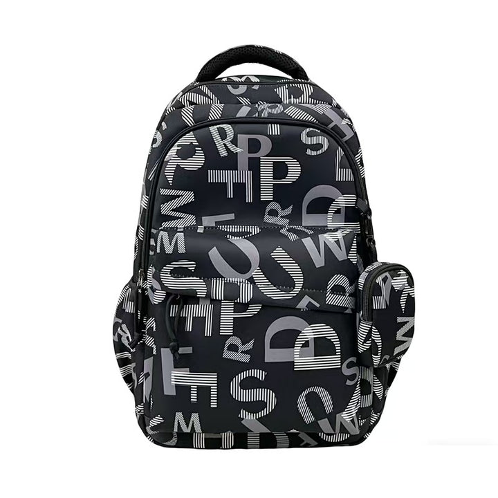 Stylish Graphic Lettered Backpack Bowlift