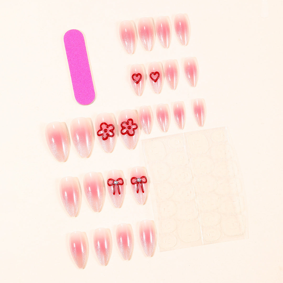 Stylish 3D Floral Acrylic Nail Art Extensions Bowlift
