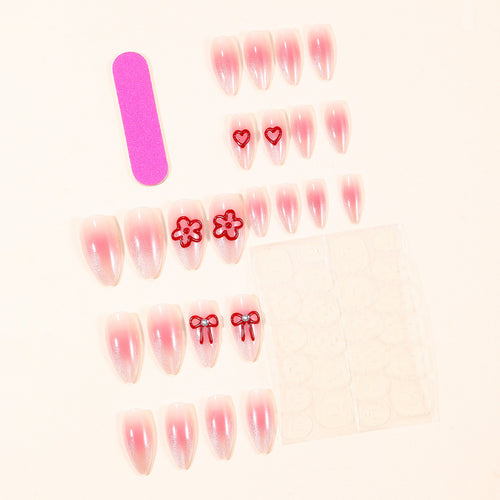 Stylish 3D Floral Acrylic Nail Art Extensions Bowlift