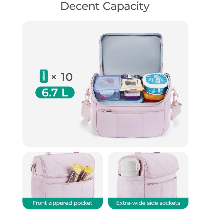 Insulated cosmetic bag with multiple compartments Bowlift