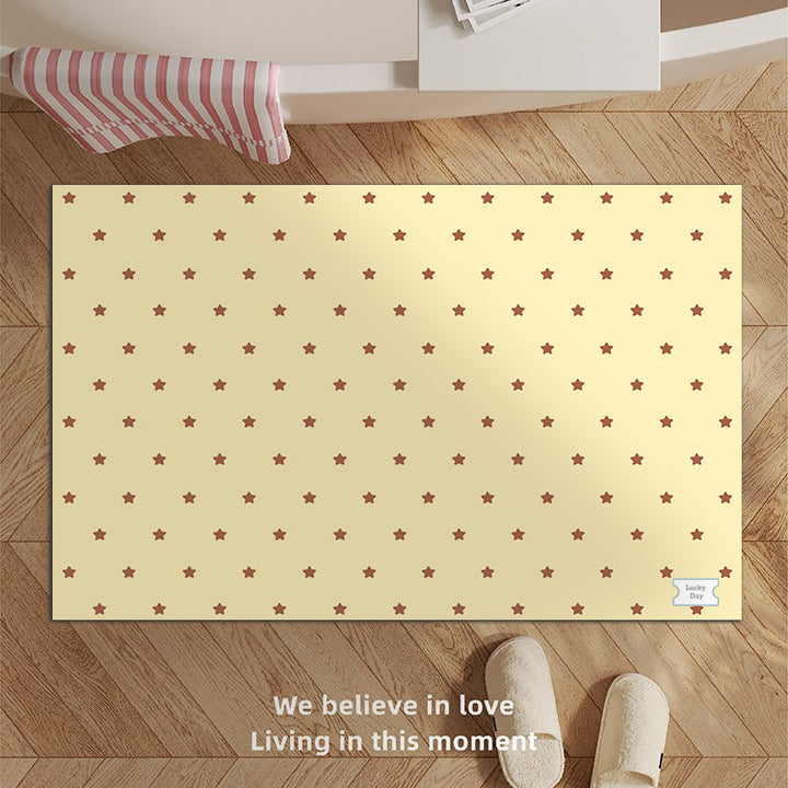 Decorative Star-patterned Bath Mat Bowlift