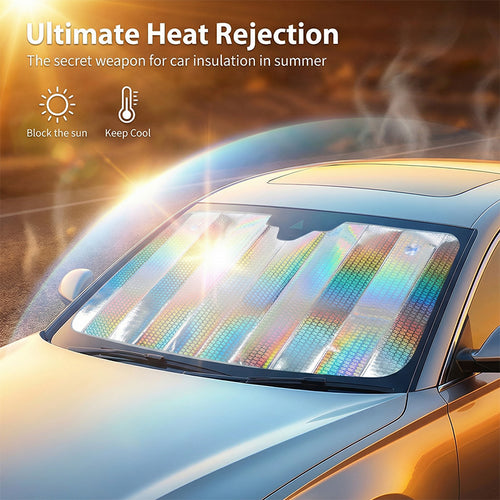 Unisex nan holographic foldable car sunshade for windshield Bowlift