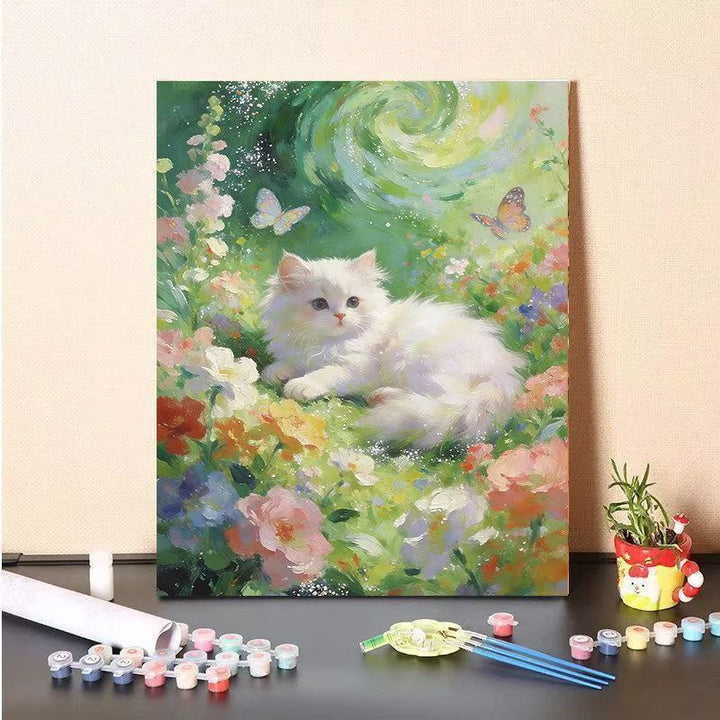 DIY Cat-Themed Painting Canvas Kit Bowlift