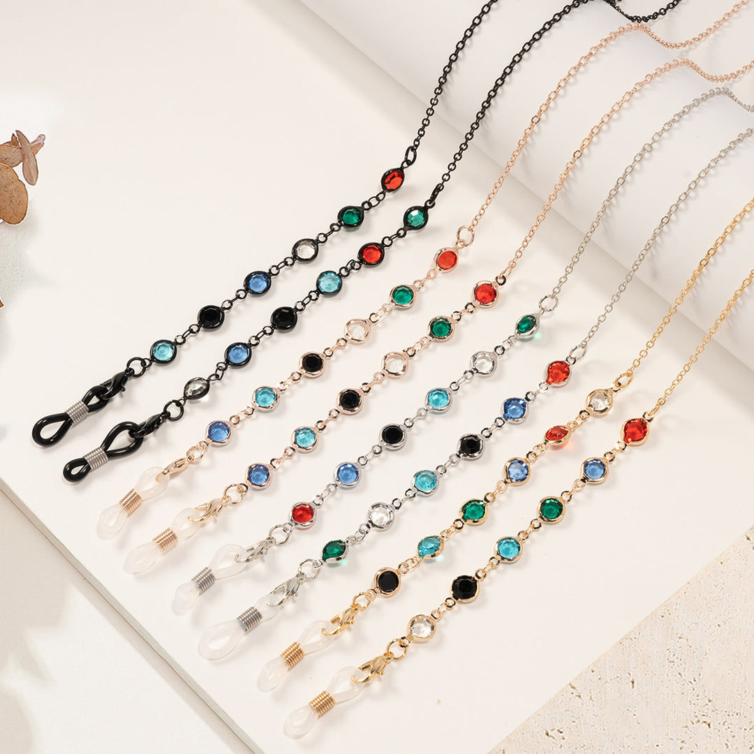 Decorative Crystal Eyewear Chain Bowlift