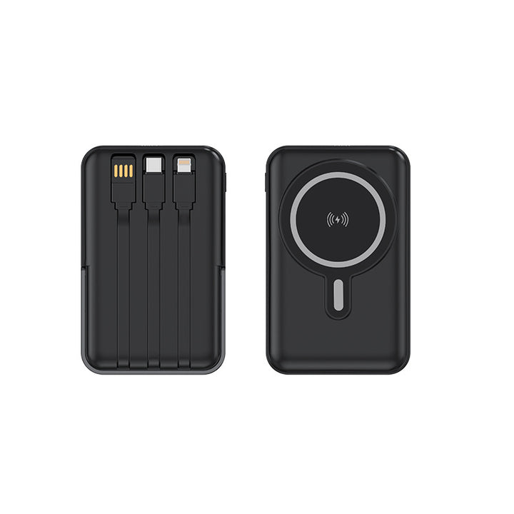 Multifunctional power bank with integrated charging cables Bowlift