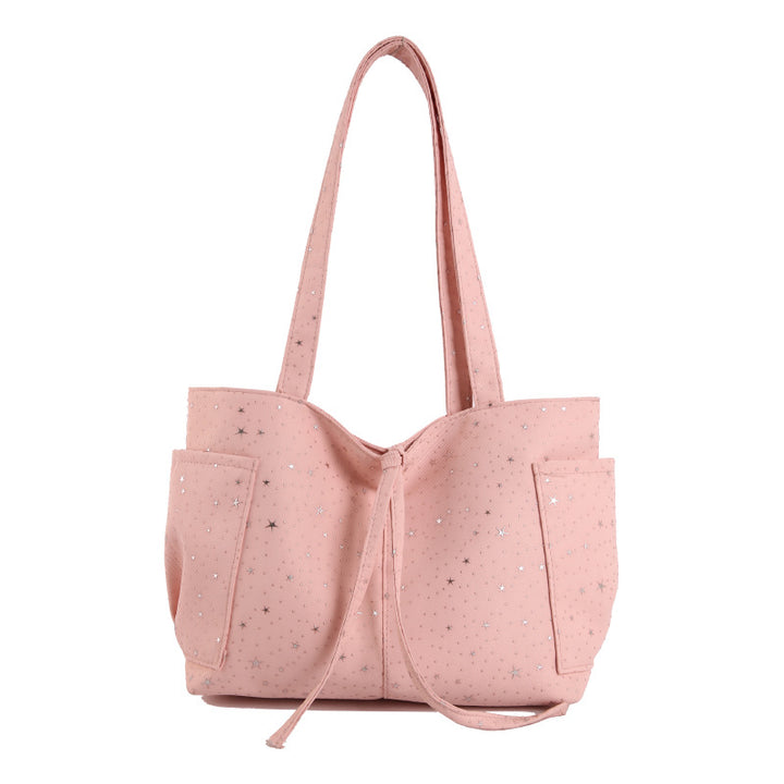 WoStar-Patterned Canvas Tote Bag Bowlift