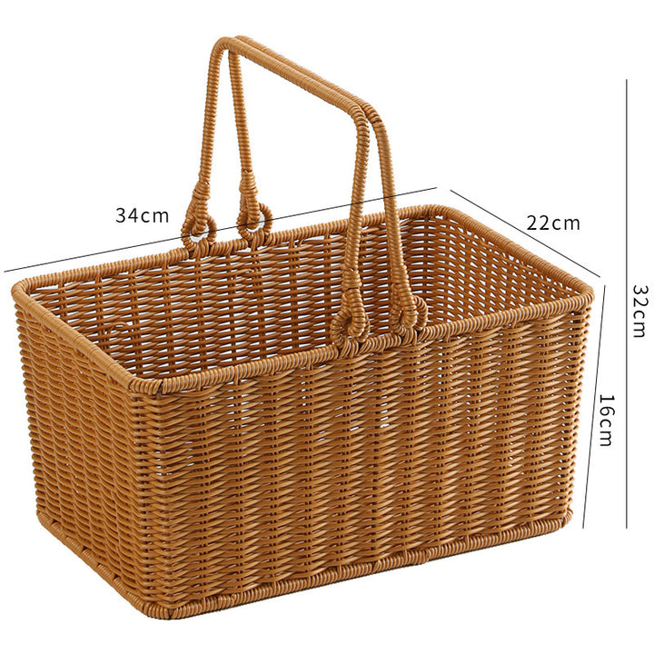 Unisex Rectangular Shopping and Storage Basket Bowlift