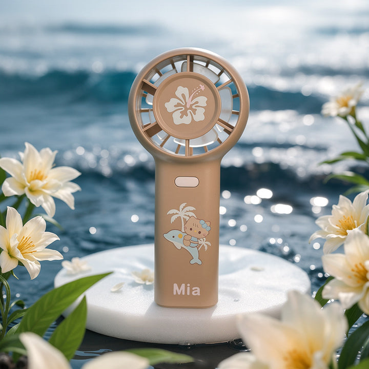 Portable Cute Themed Handheld Fan Bowlift