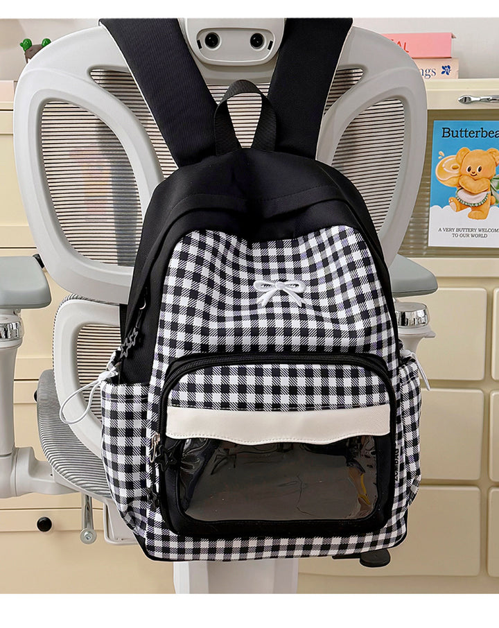 Checkered Patterned Kids' School Backpack