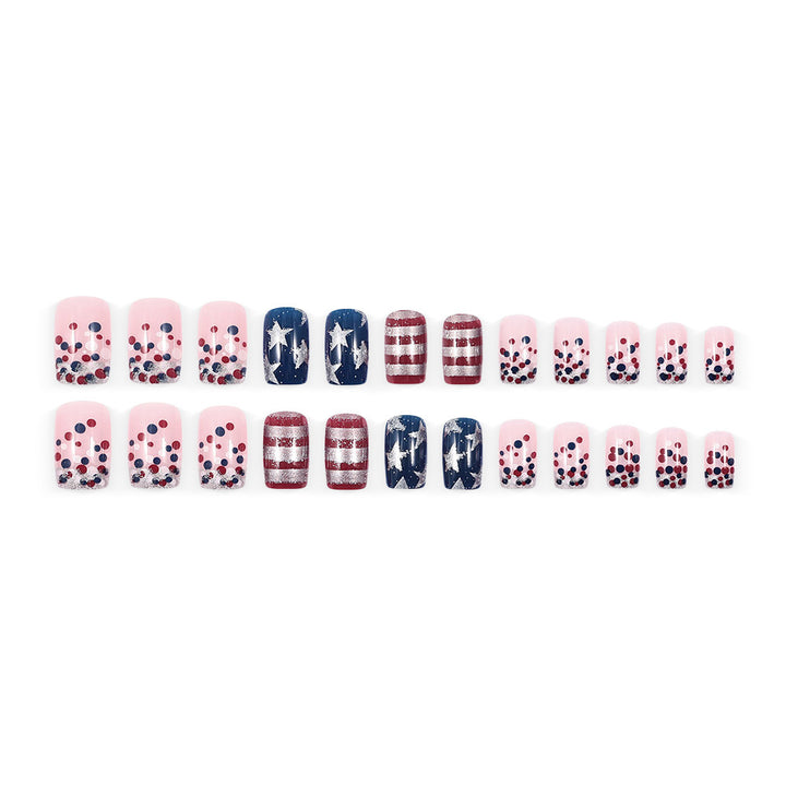 Artificial nails with patriotic motif Bowlift