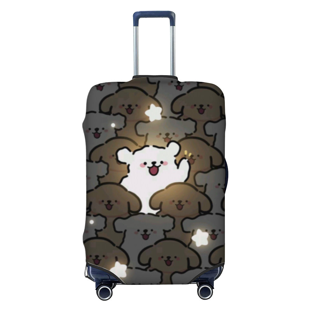 Unisex hard-shell cabin trolley with vintage travel illustration, 360° swivel wheels and telescopic handle Bowlift