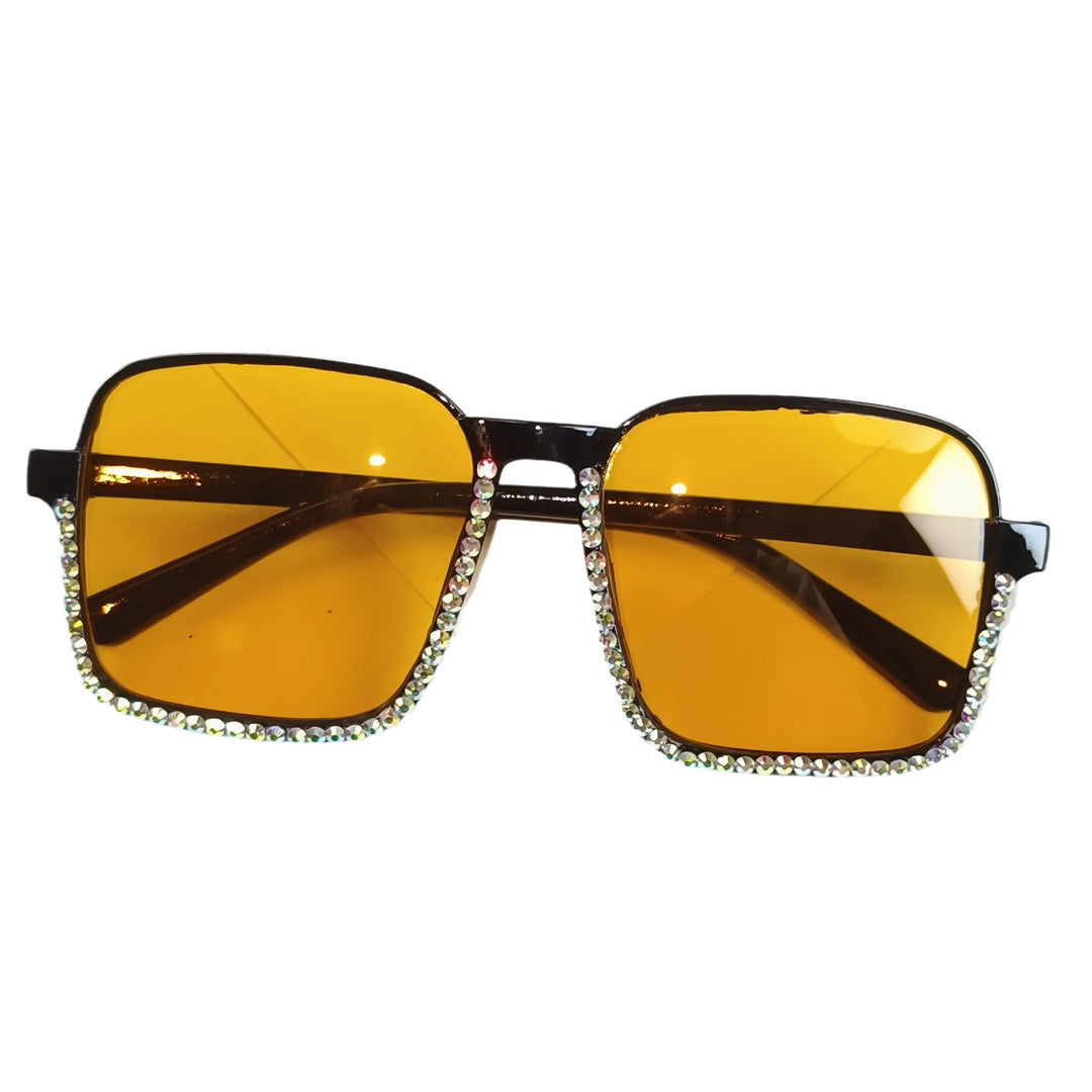 Ladies Glamorous Sunglasses with Sparkling Rhinestone Embellishment Bowlift