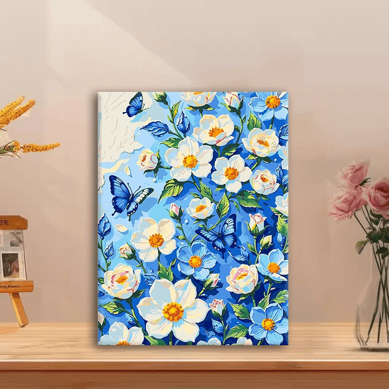 Floral Butterfly Canvas Art Print Bowlift