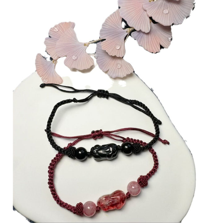 Adjustable Macrame Protective Charm Bracelet Bowlift