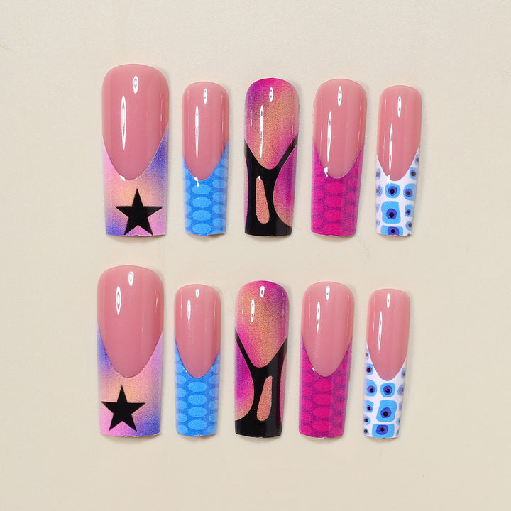 Artistic Press-On Nail Art Extensions Bowlift