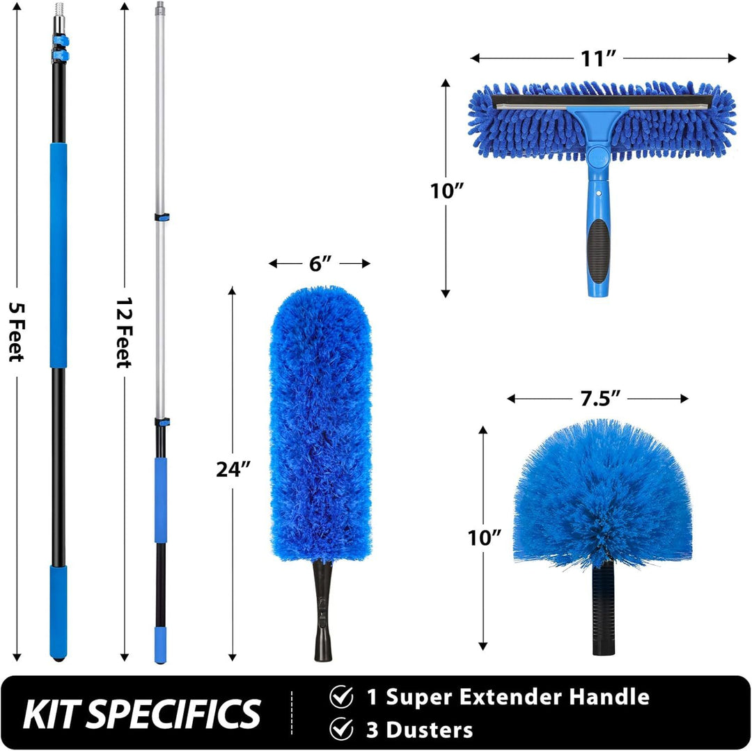High-Performance Cleaning Kit with Adjustable Pole Bowlift