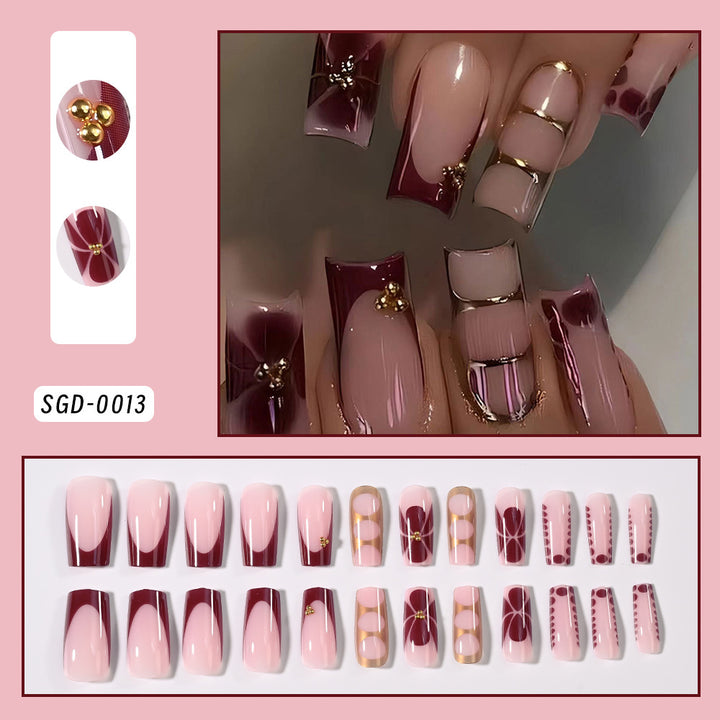 Elegant Decorative Press-On Nails Bowlift