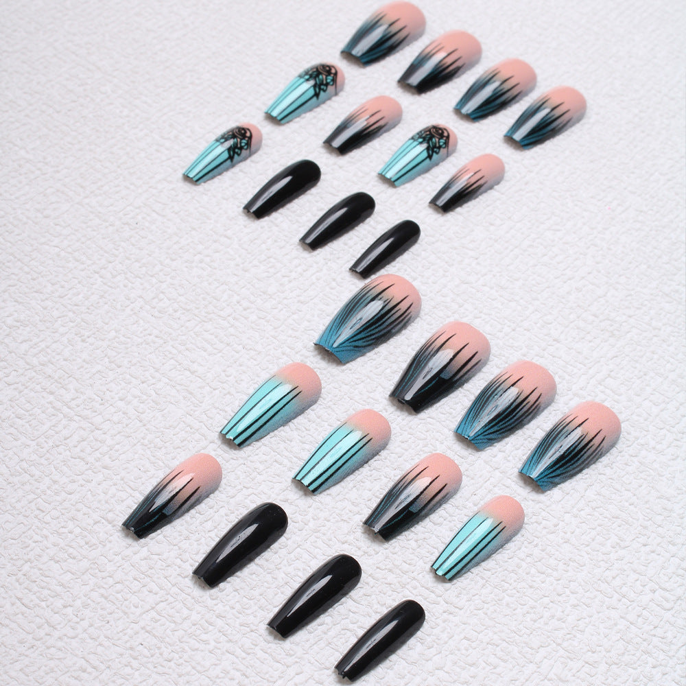 Ombre Gradient Nail Art Extensions Bowlift