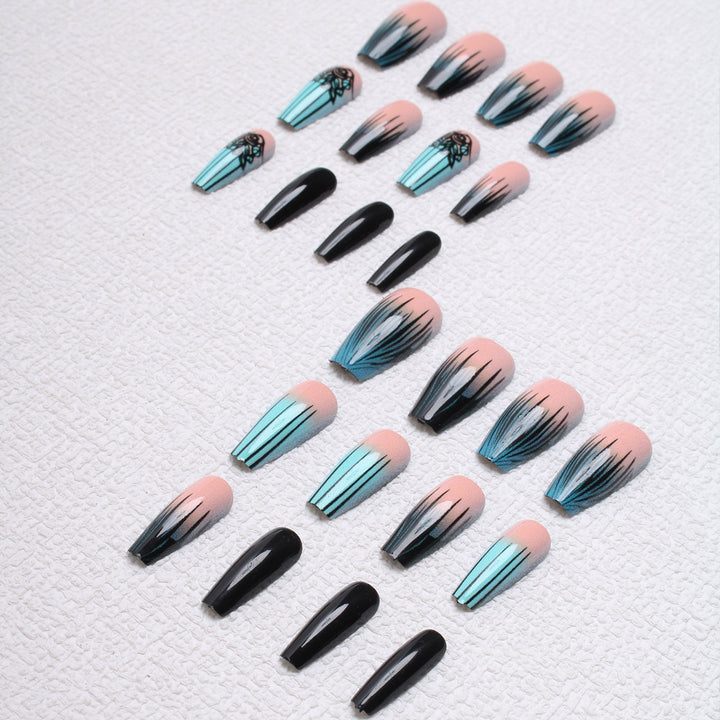 Ombre Gradient Nail Art Extensions Bowlift