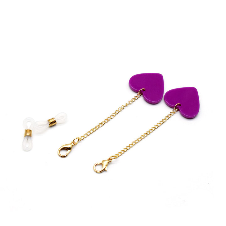 Heart-Shaped Decorative Eyewear Chain Bowlift