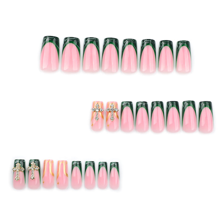 Artful Nail Extensions with Luxurious Decorative Design Bowlift