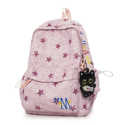 Star-Patterned Daily Use Backpack Bowlift