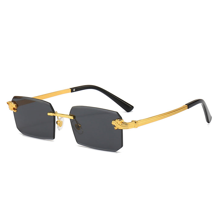 Ladies Fashion Sunglasses with Faceted Frame and Luxurious Accents Bowlift