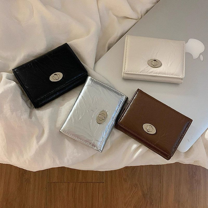 Elegant Textured Leather Wallet Bowlift