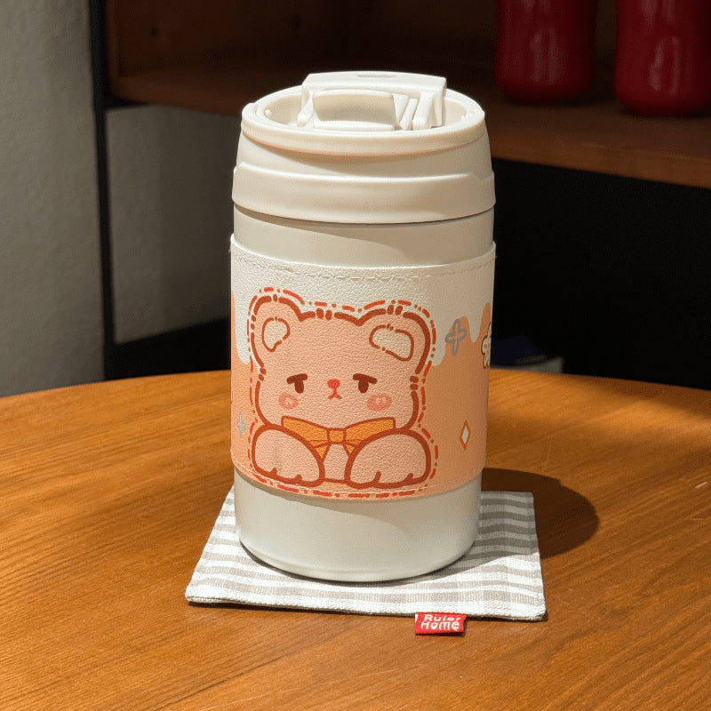 Women's Insulated Drinking Cup with Playful Animal Design Bowlift