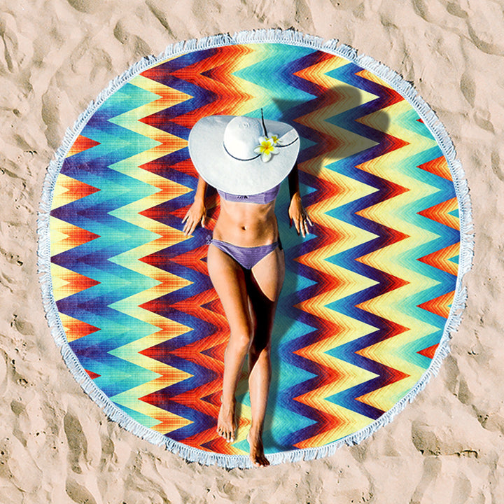 Rundstrand towel with unique sunset design Bowlift