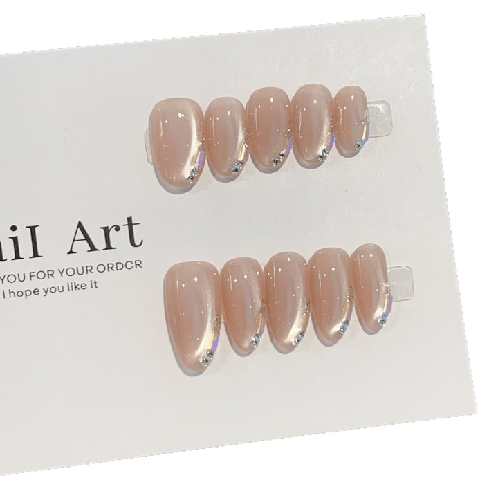 Artificial nails with Romantic Design Bowlift