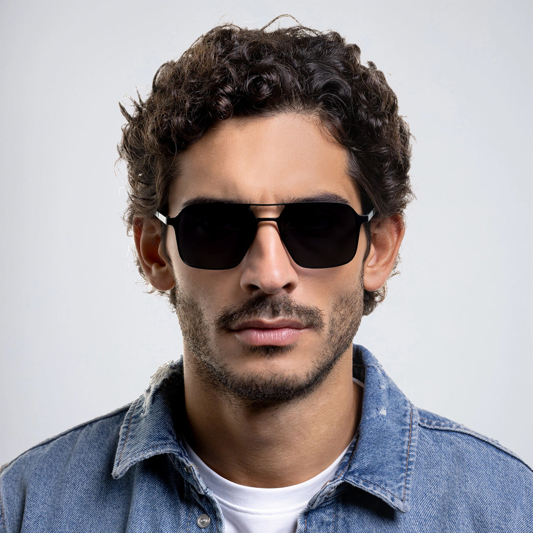 Men's Stylish Geometric Frame Sunglasses Bowlift