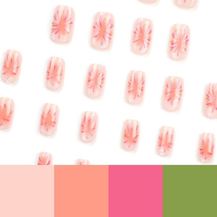 Artificial nail art with sparkling accents and special design Bowlift