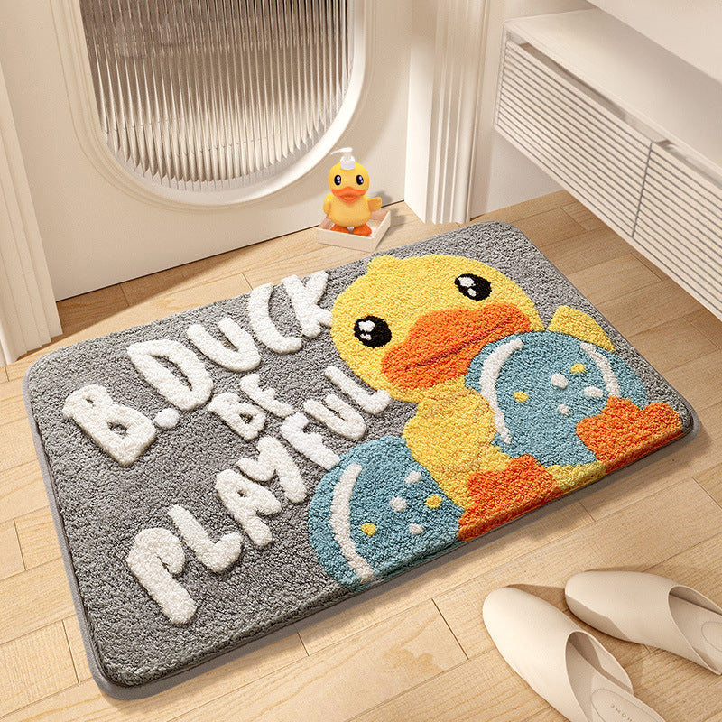 Cartoon Duck-Themed Bath Mat Bowlift