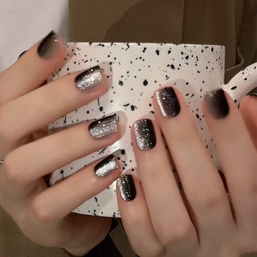 Glamorous Glitter Ombre Press-On Nails Bowlift