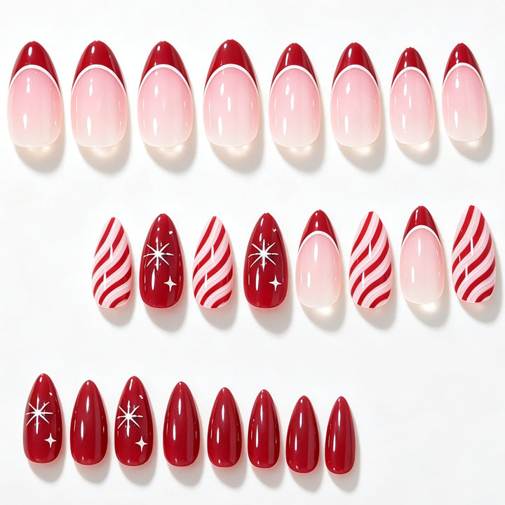 Holiday-Themed Press-On Nail Art Set Bowlift