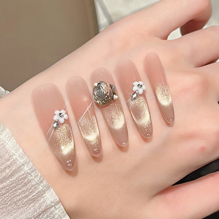 Elegant Acrylic Press-On Nail Art Bowlift