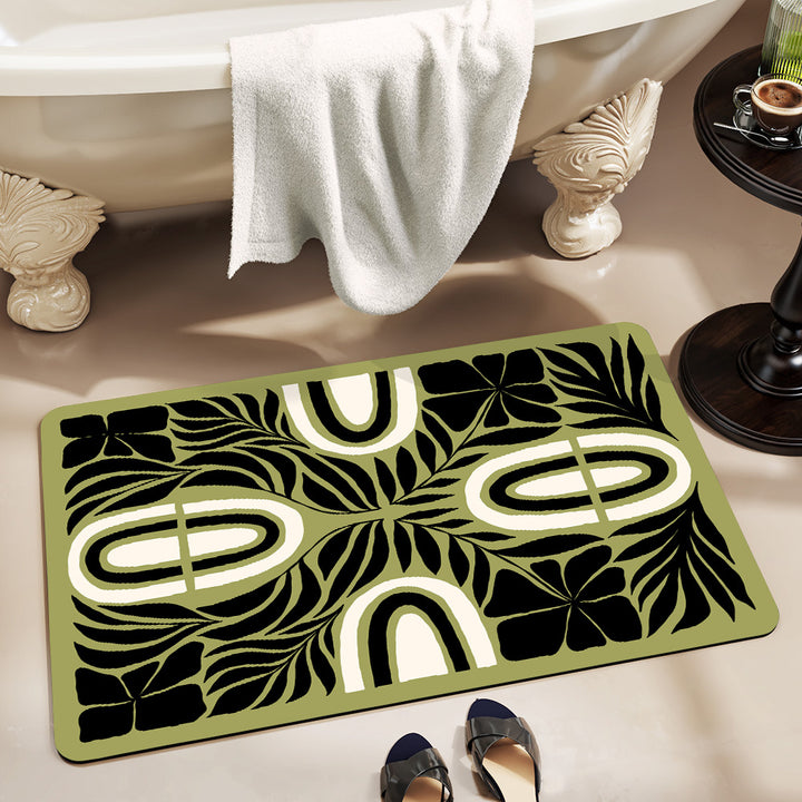 Floral Print Area Rug Bowlift