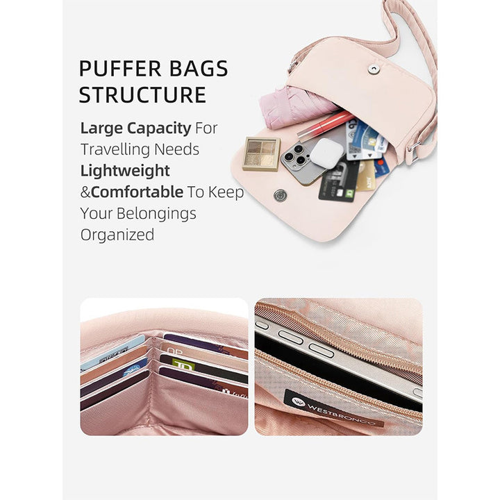 Fashionable shoulder bag with padded design Bowlift