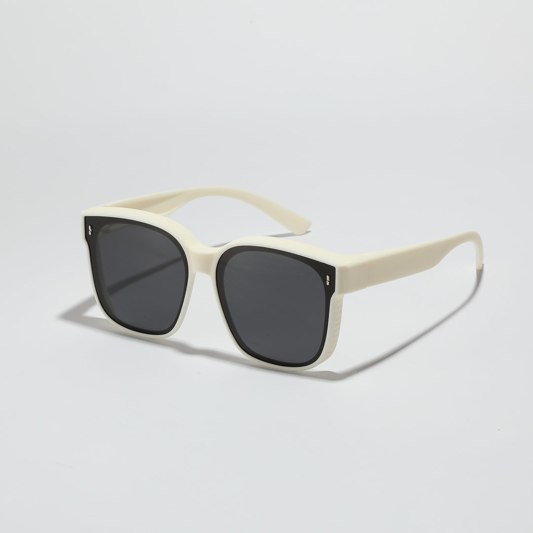 Women's square sunglasses with modern, glossy frame and UV protection Bowlift