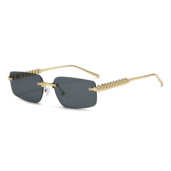 Women's fashion rectangular glasses with extravagant accents Bowlift