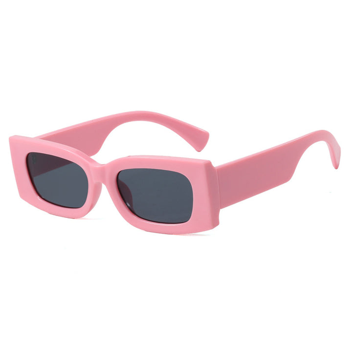 Women's fashionable square sunglasses with transparent frame and protective UV filter Bowlift