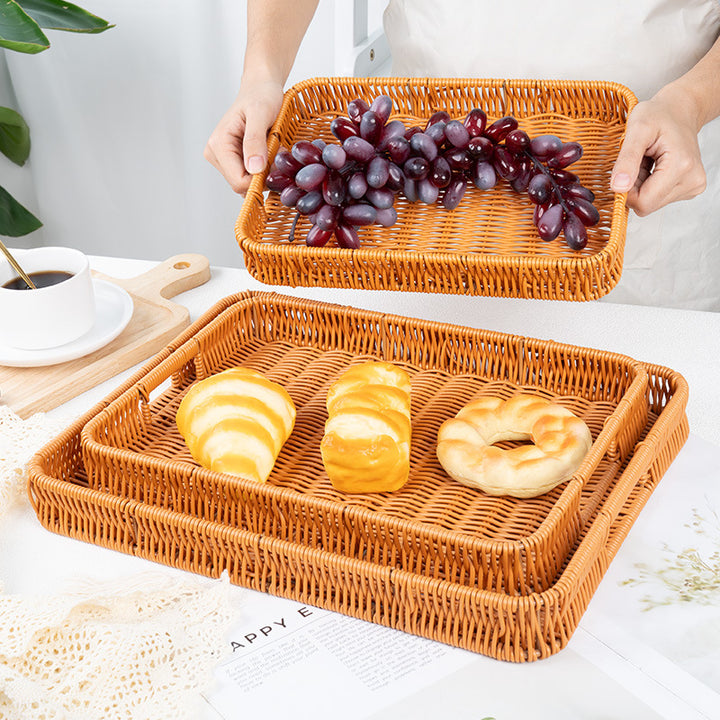Rectangular Woven Serving Tray Bowlift