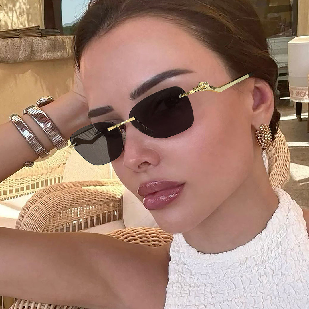 Women's fashionable sunglasses with stylish geometric accents Bowlift