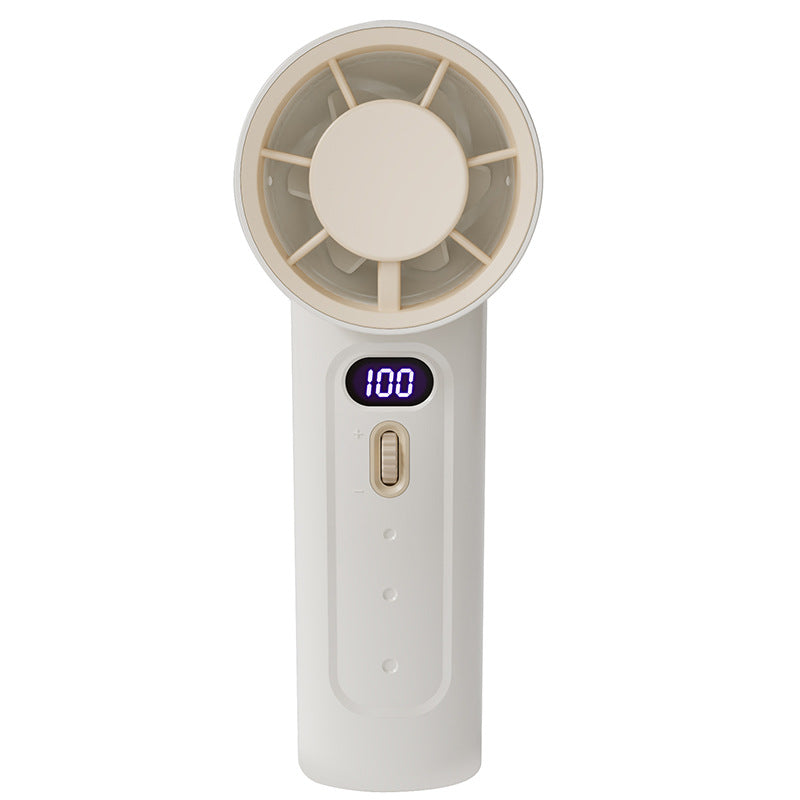 Women Portable Digital High-Speed Hand Fan Bowlift
