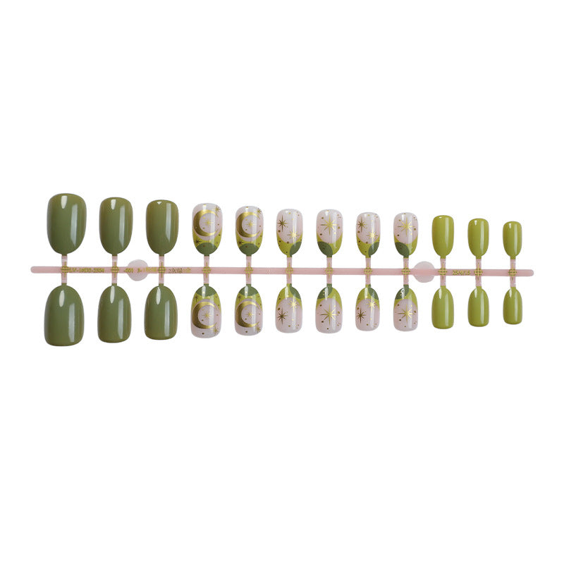 Decorative Press-On Nail Art Set with Botanical Inspirations Bowlift